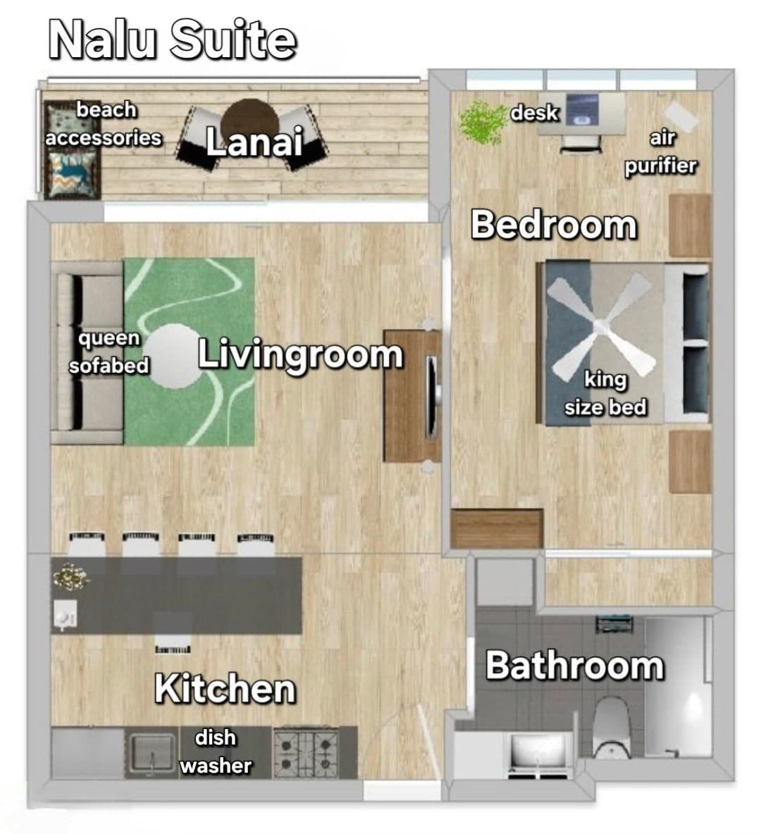 Condo in Honolulu · ★4.96 · 1 bedroom · 2 beds · 1 private bath - Photo 5