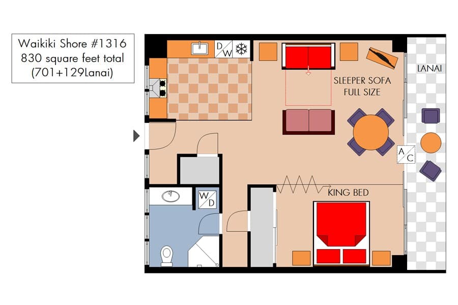 Condo in Honolulu · ★4.88 · 1 bedroom · 2 beds · 1 private bath - Photo 3