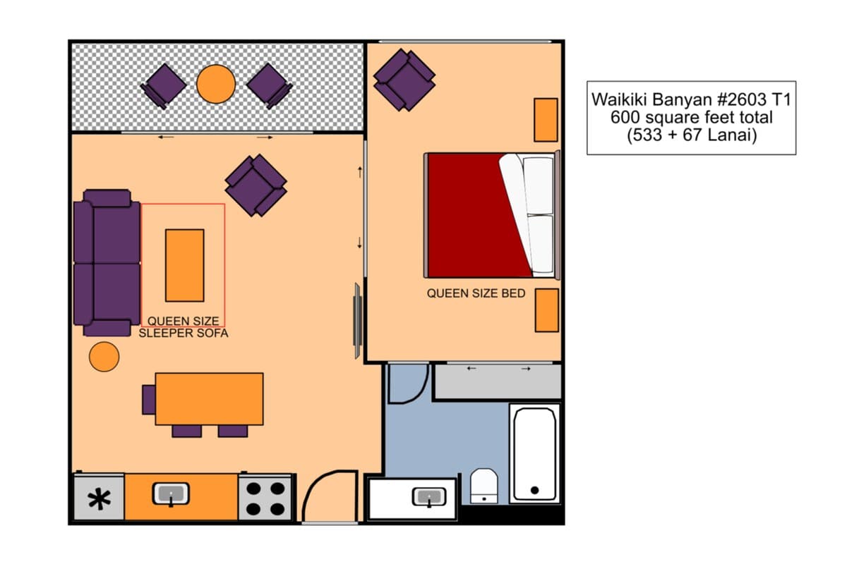 Condo in Honolulu · ★4.72 · 1 bedroom · 2 beds · 1 private bath - Photo 1