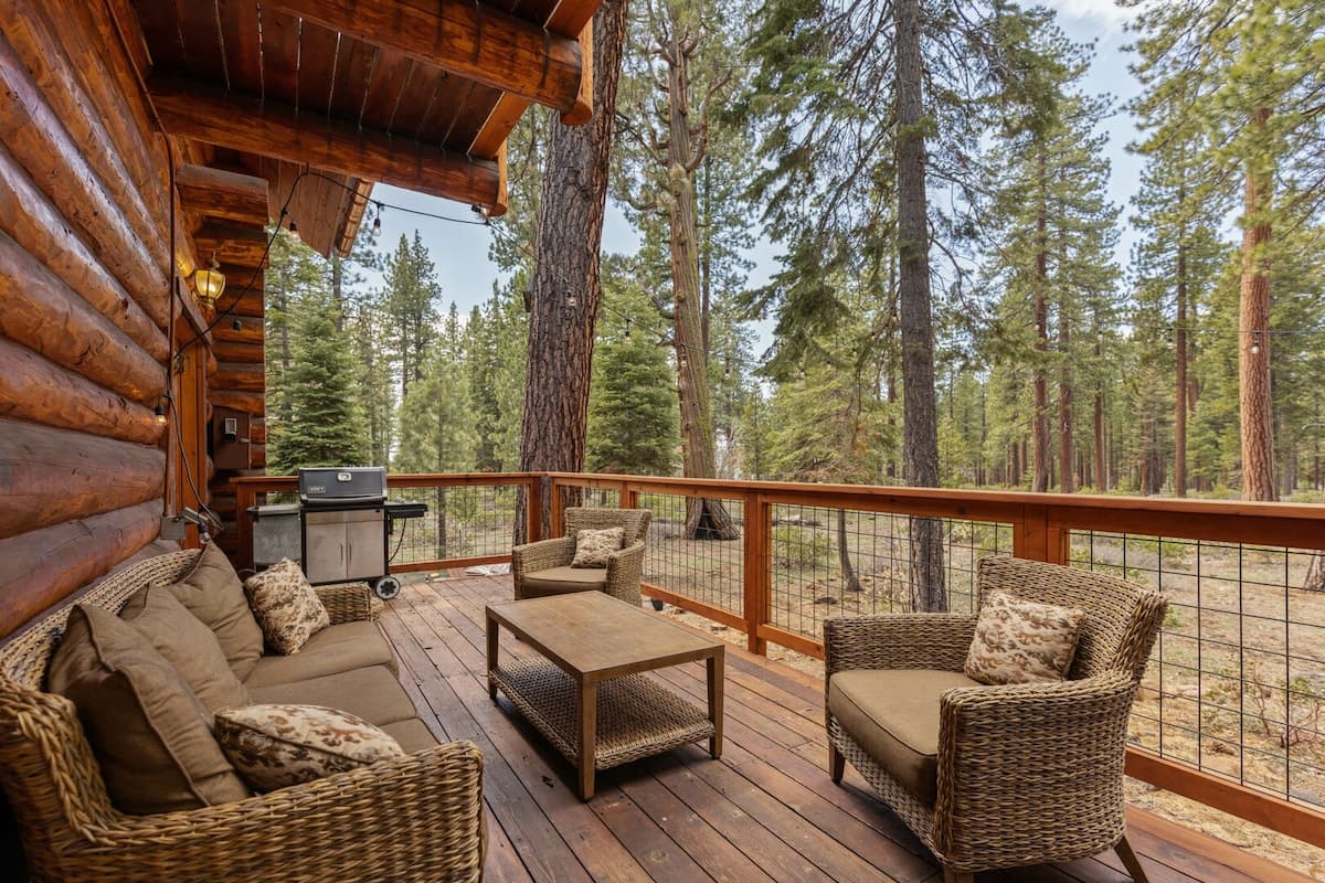 Log Cabin with Hot Tub, Steps to Trails - Photo 1