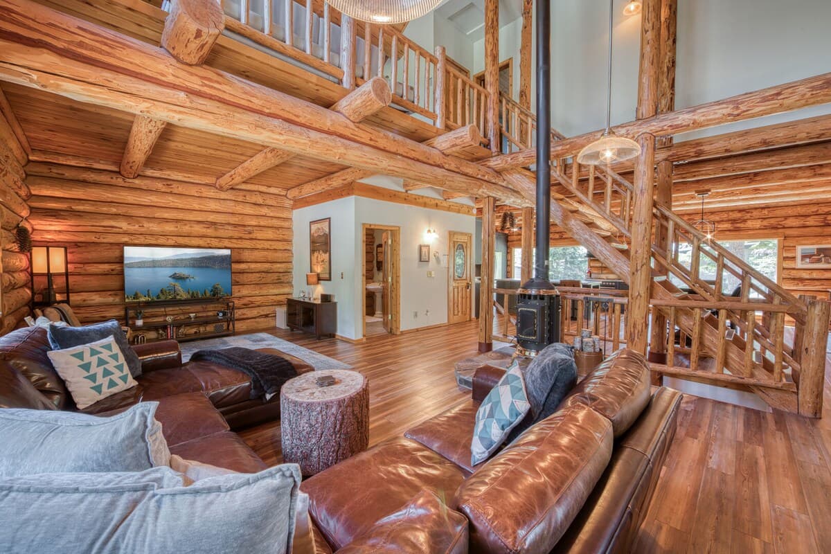 Log Cabin with Hot Tub, Steps to Trails - Photo 2